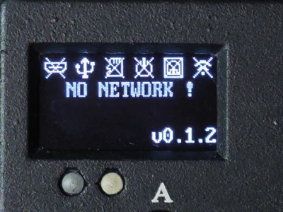 连接USB，显示屏显示